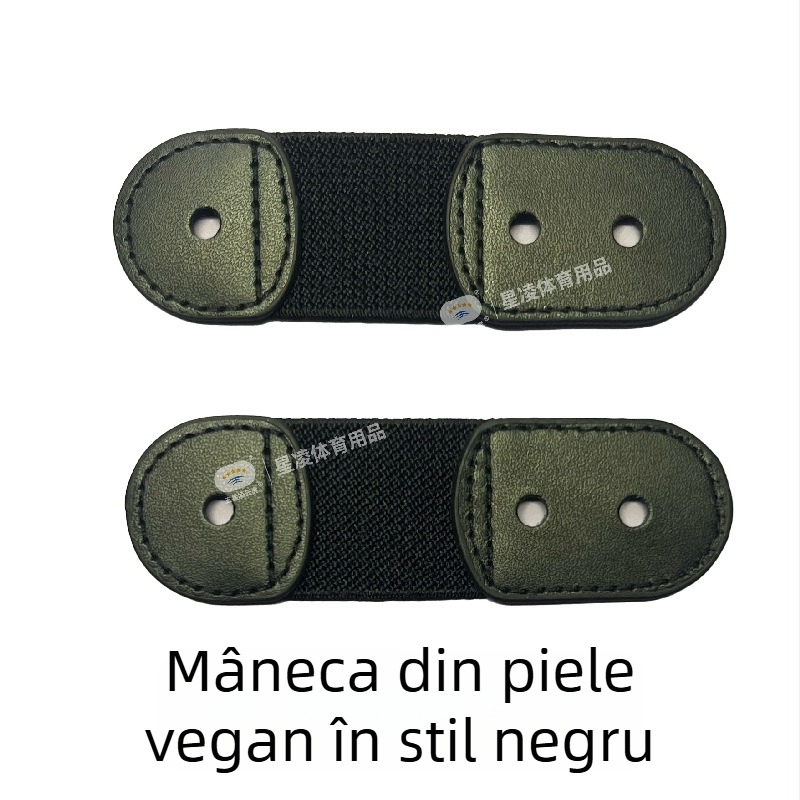 Fixări pentru pantofi de patinaj artistic, din piele, manșete elastice anti-desprindere a șnururilor