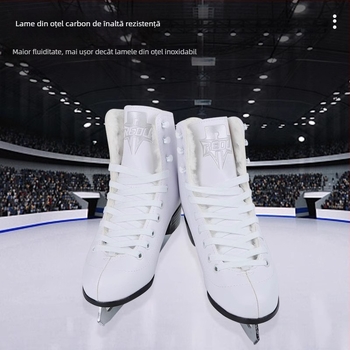 Patine de patinaj cu model Thermal, exterior PVC, talpă PVC, lame din oțel carbon, pentru adulți