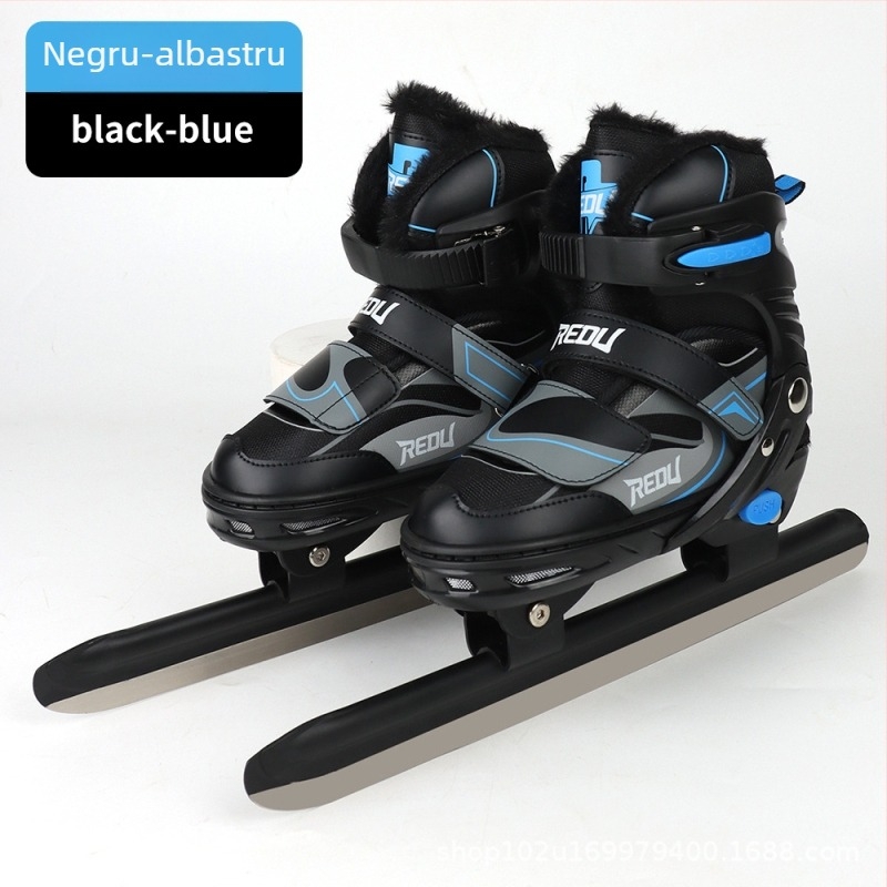 Heat pantofi de patinaj viteză cu lamă din oțel cu carbon înalt, talpă PVC, partea superioară din plasă cu burete memory și catifea (lamă pentru pistă scurtă; patinaj viteză; exterior)