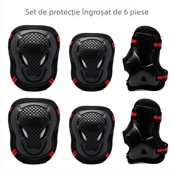 Set protecții pentru role – protecții pentru palme, coate și genunchi; fibră poliesterică; pentru utilizare generală, role și ciclism