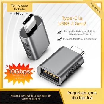 Adaptor Type-C la USB 3.2 (feminin) – 10Gbps, Carcasă din aliaj de zinc, Compatibil USB 3.0/2.0, Model SBT-158, Brand nobafu/sbtool