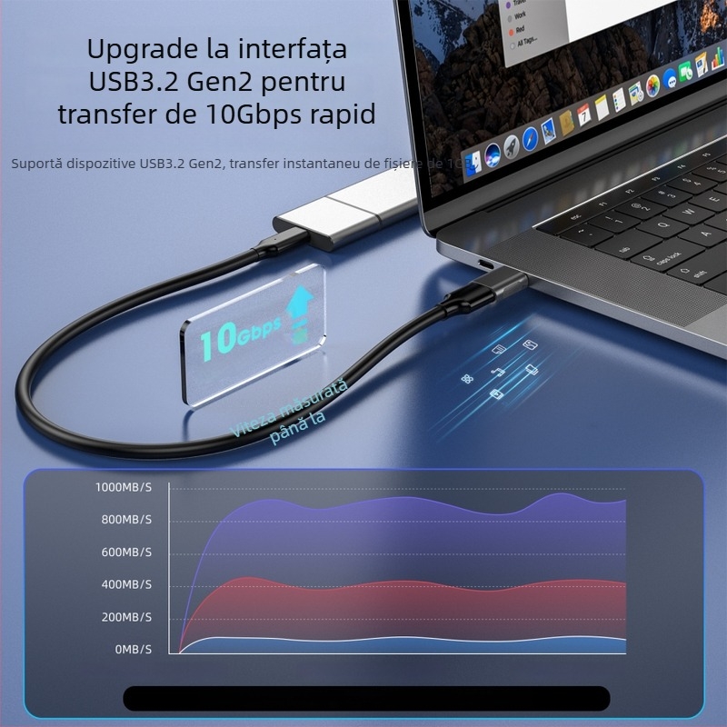 Adaptor Type-C la USB 3.2 (feminin) – 10Gbps, Carcasă din aliaj de zinc, Compatibil USB 3.0/2.0, Model SBT-158, Brand nobafu/sbtool