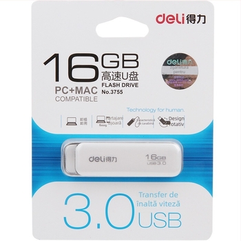 Deli USB Flash Drive – Modele 3721/3722/3723/3755/3753/3756/2191/2192/2173; compatibil cu calculatoare