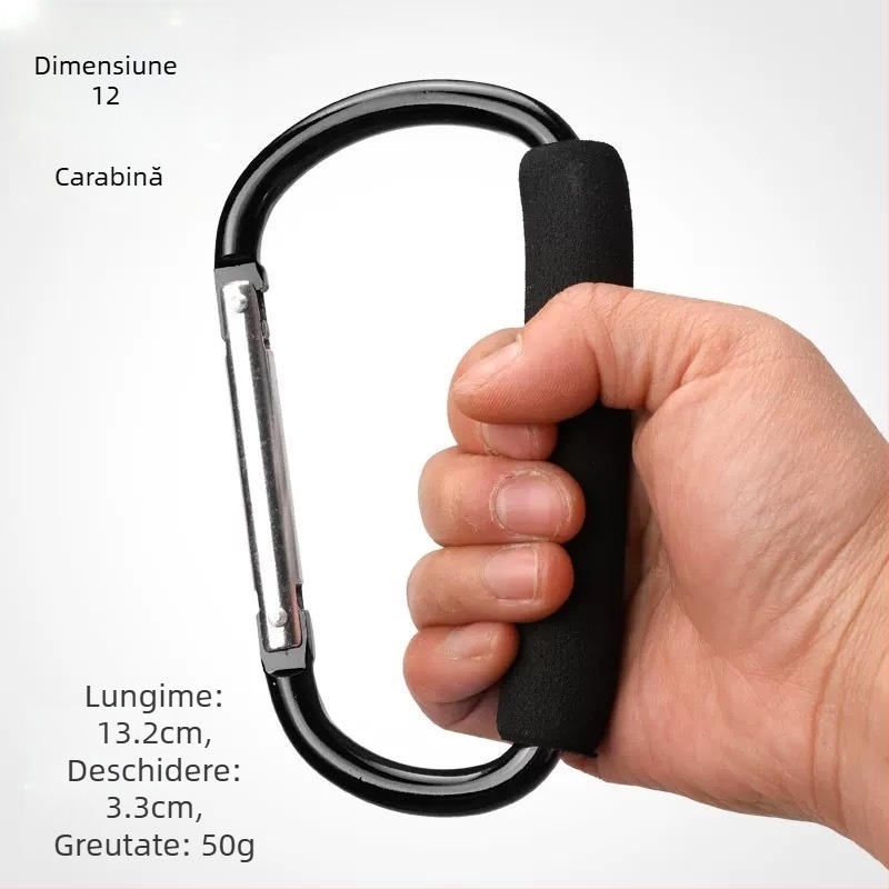 Gongping carabiner din aluminiu, în formă de D – cârlig rapid pentru genți, pantofi și bagaje, ușor și multifuncțional, personalizare disponibilă
