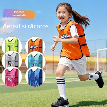 Vestă de antrenament pentru copii – material prietenos cu pielea, uscare rapidă, model monocrom, pentru antrenamente în echipă