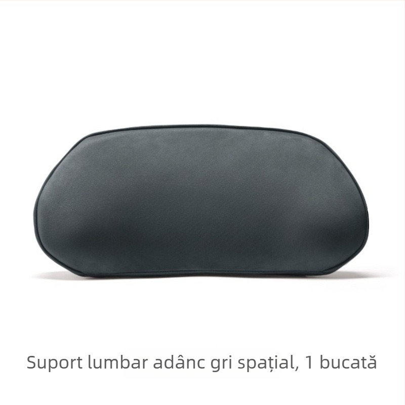 Perna pentru cap și lombară Xiaopeng P7, exterior din suede, umplutură din fibre sintetice, accesoriu auto interior personalizabil