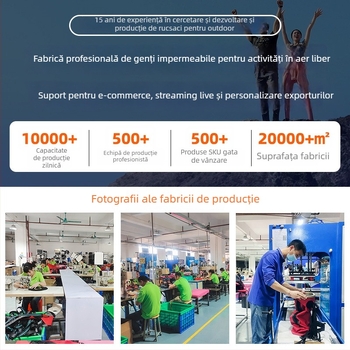Geantă impermeabilă pentru cosmetice și igienă personală, cu separare uscat-udat, capacitate 6 L