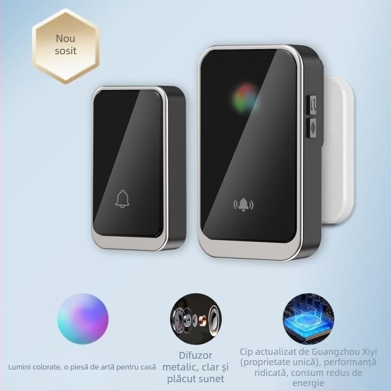 Sonerie wireless pentru ușă cu priză britanică, pentru uz casnic