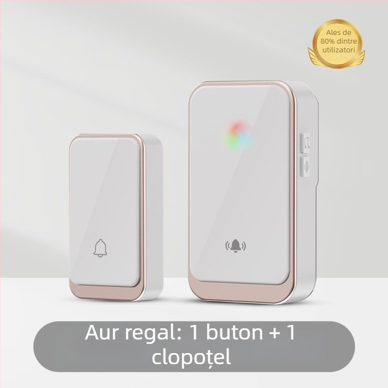 Sonerie wireless pentru ușă cu priză britanică, pentru uz casnic