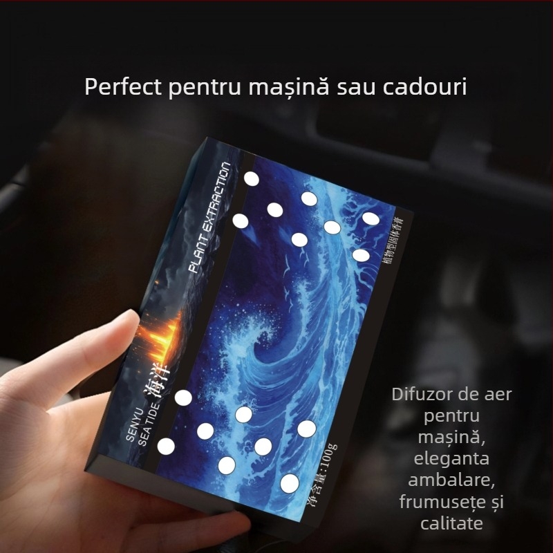 Balsam aromatizant auto – parfum floral (gardenie, ocean, cologne), 100 g, evaporare 61–90 zile, montaj pe scaun, decorare, aromatizare, eliminare mirosuri
