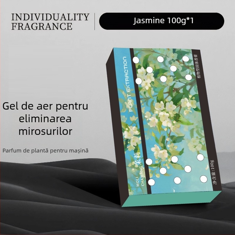 Balsam aromatizant auto – parfum floral (gardenie, ocean, cologne), 100 g, evaporare 61–90 zile, montaj pe scaun, decorare, aromatizare, eliminare mirosuri