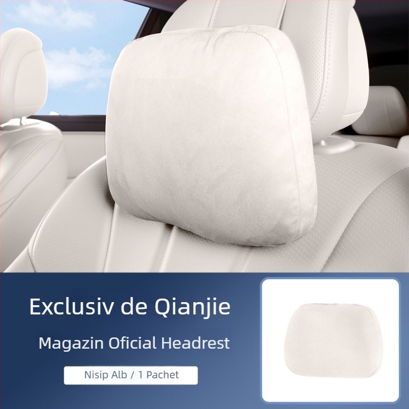 Perne auto pentru gât cu suport lombar, material velur, personalizare disponibilă, stil minimalist, potrivire universală