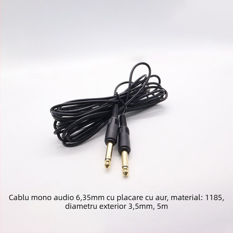 Cablu audio Kebolong de la 6,35 mm la 3,5 mm pentru chitară și microfon, înveliș PVC, ROHS conform, pentru audio și video