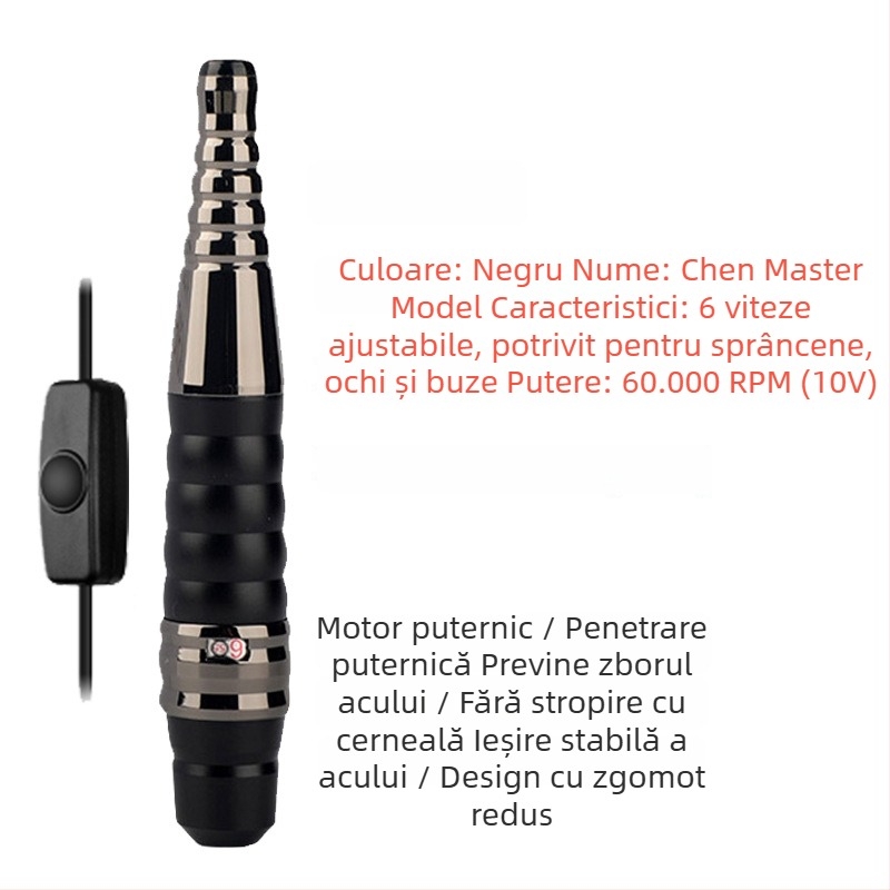 Mașină de tatuat cosmetic pentru sprâncene, linie de ochi și buze; 1 unitate