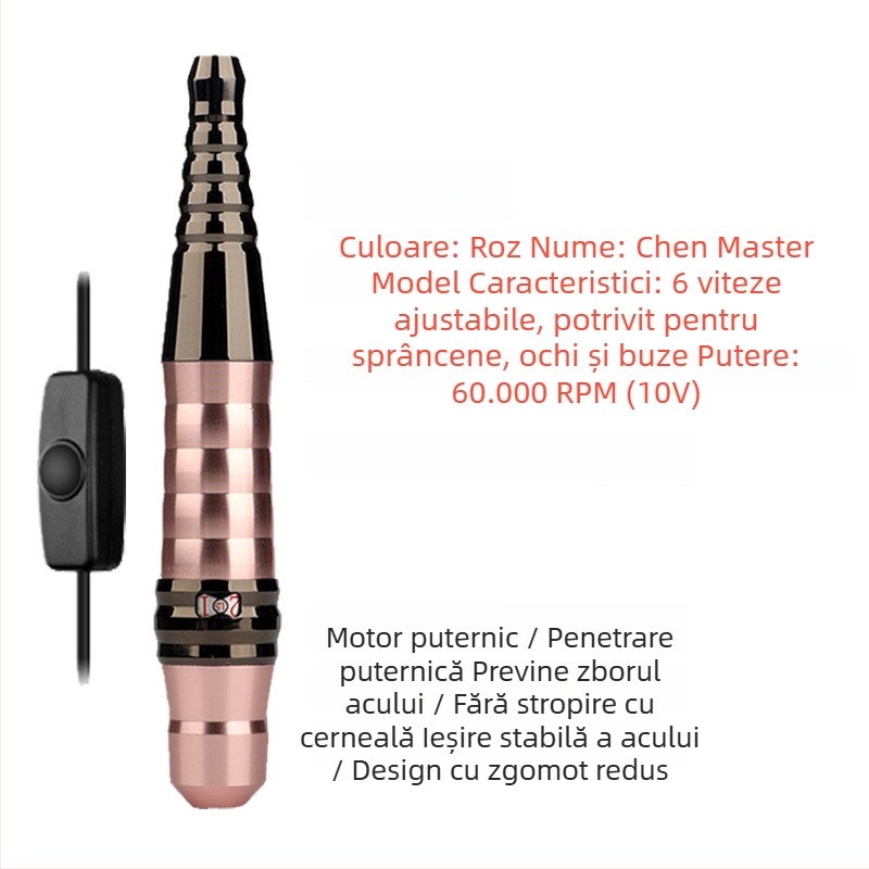 Mașină de tatuat cosmetic pentru sprâncene, linie de ochi și buze; 1 unitate