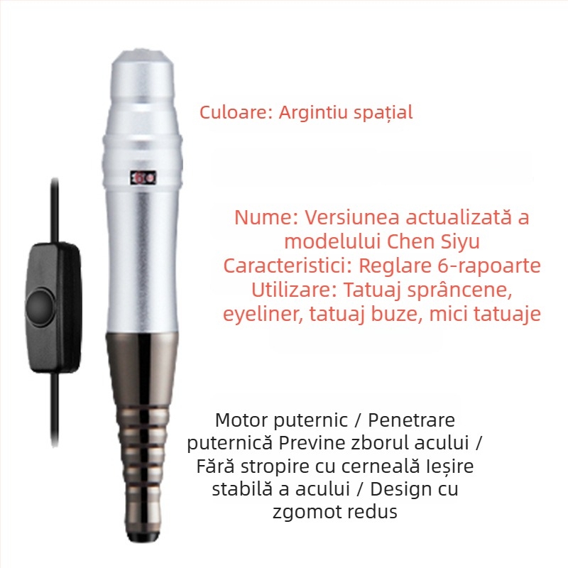 Mașină de tatuat cosmetic pentru sprâncene, linie de ochi și buze; 1 unitate