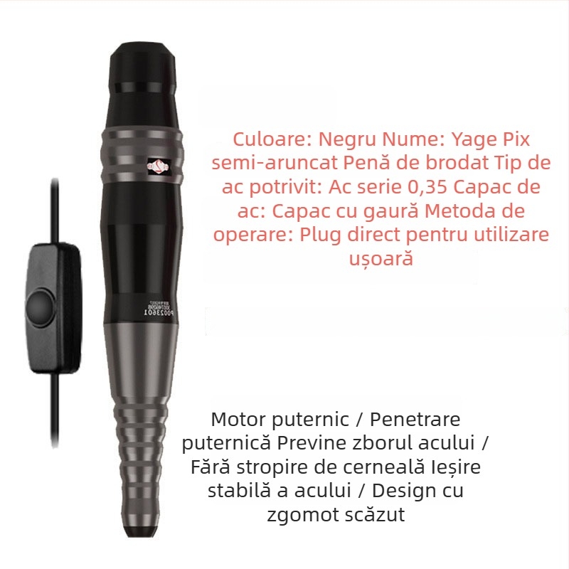 Mașină de tatuat cosmetic pentru sprâncene, linie de ochi și buze; 1 unitate