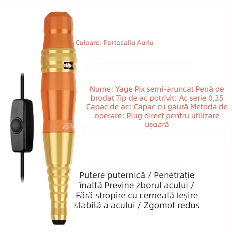 Mașină de tatuat cosmetic pentru sprâncene, linie de ochi și buze; 1 unitate