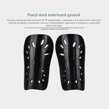 Protecții tibii pentru fotbal – ușoare, respirabile, cu umplutură din burete, protecție încheietură, marca Unique, utilizare universală