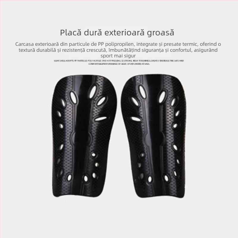 Protecții tibii pentru fotbal – ușoare, respirabile, cu umplutură din burete, protecție încheietură, marca Unique, utilizare universală