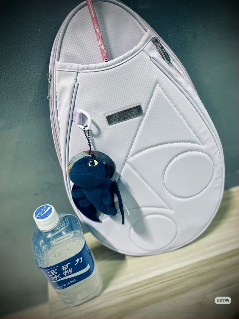 Geantă badminton cu capacitate mare, design crossbody; Material PU, țesătură impermeabilă; potrivită pentru badminton/tenis și tenis de masă