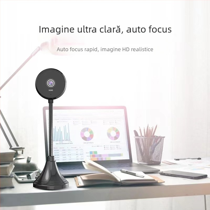 S60A Cameră laptop/desktop cu microfon încorporat — 4K (3840x2160), 60FPS, USB 2.0, Autofocus