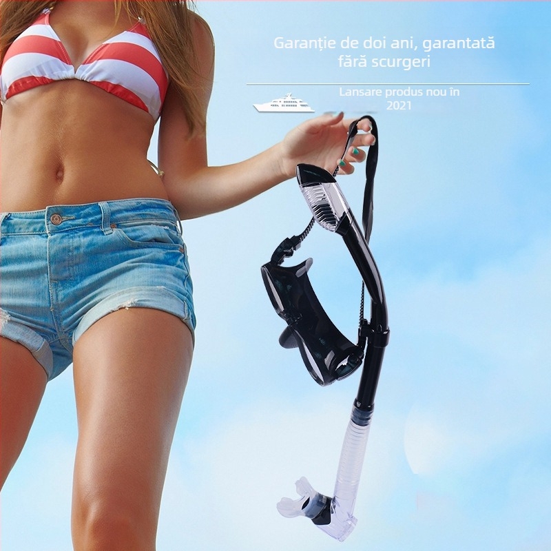 Set mască de scufundări și snorkel cu suport GoPro — silicon, Piccolo