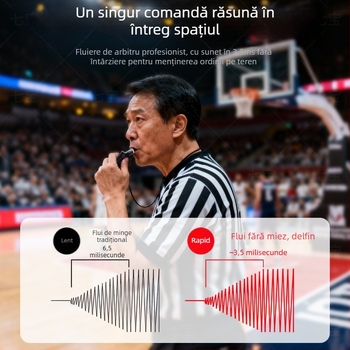 Șuier arbitru pentru antrenamente în aer liber, tonal înalt, super puternic, acrilic, șuier delfin