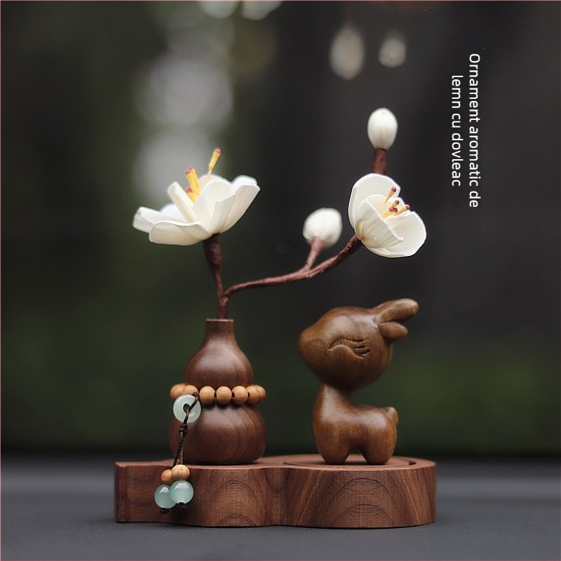 Ornament interior auto pentru consola centrală, aromaterapie, material metalic, stil modern