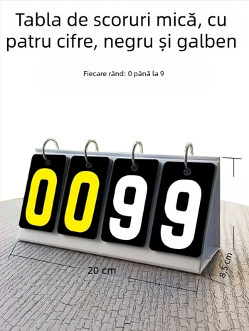 Tabelă de scor - PVC material; personalizabilă; potrivită pentru tenis de masă și biliard; marca Jade valley