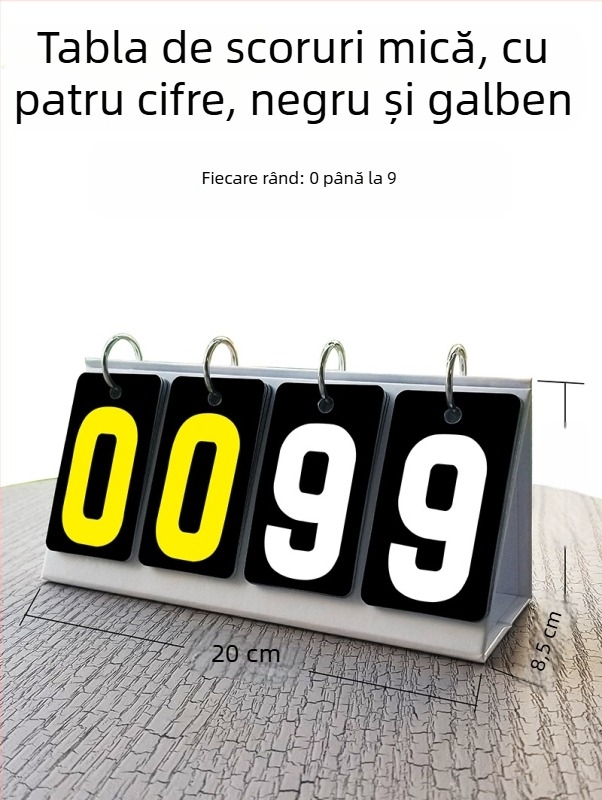Tabelă de scor - PVC material; personalizabilă; potrivită pentru tenis de masă și biliard; marca Jade valley