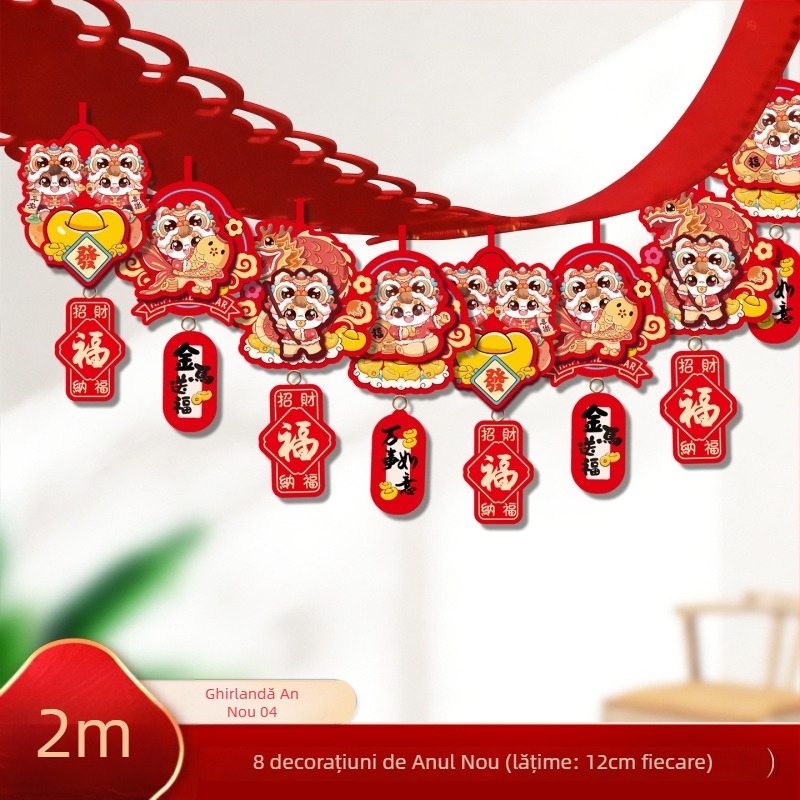 Decor pentru sală – pandantive cu ponei în stil desen animat, din hârtie și panglică, pentru festivalul de primăvară