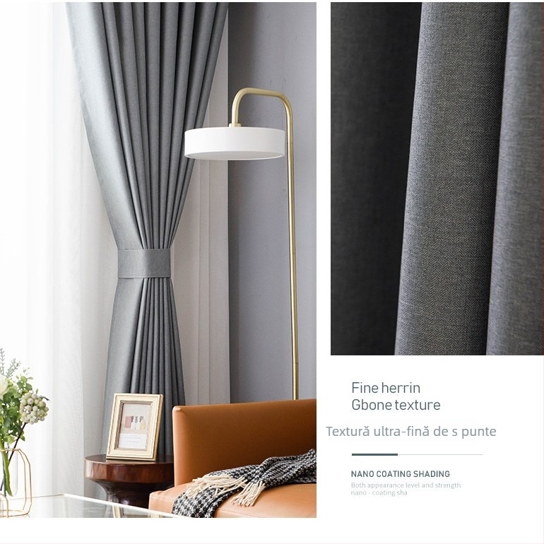 Textil blackout din cânepă, inspirație nordică, umbrire înaltă 70–90%, culoare solidă, stil modern minimalist, Proces 4425028