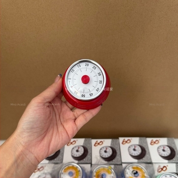 Cronometru magnetic mecanic de bucătărie cu gestionare vizuală a timpului, alarmă și numărătoare inversă; afișaj: indicator + digital; carcasă PP