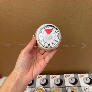 Cronometru magnetic mecanic de bucătărie cu gestionare vizuală a timpului, alarmă și numărătoare inversă; afișaj: indicator + digital; carcasă PP