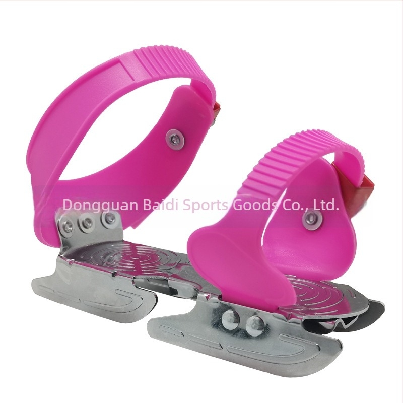 Pantofi de patinaj pentru copii, reglabili, cu lame din oțel inoxidabil, partea superioară din PVC, lungimea lamei 115–255 mm, pentru patinaj real pe gheață