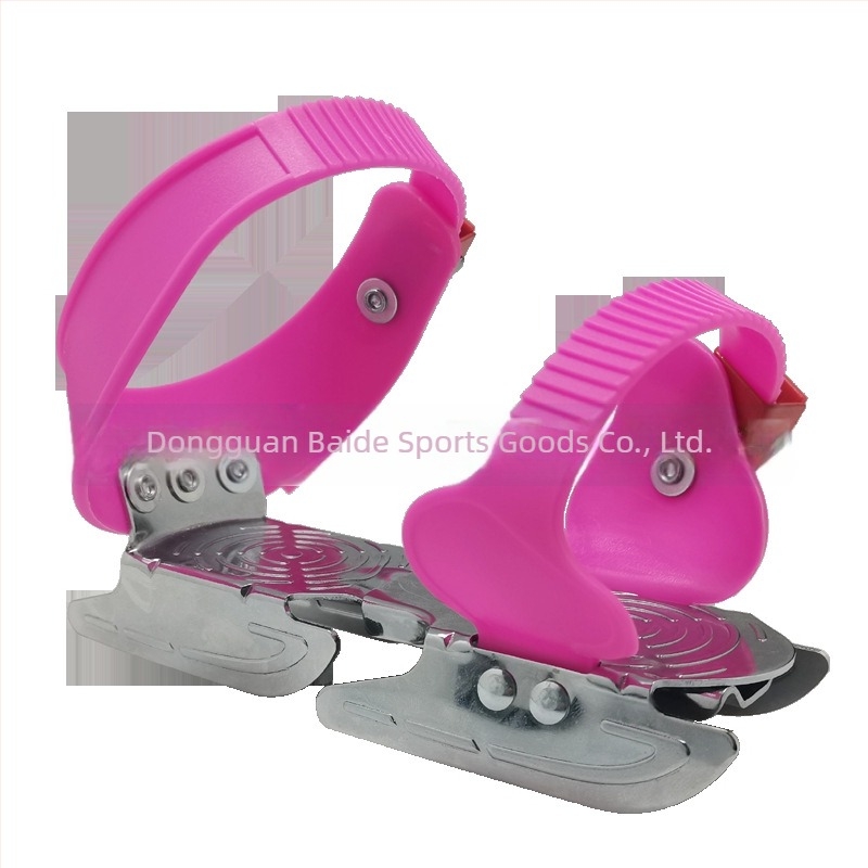 Pantofi de patinaj pentru copii, reglabili, cu lame din oțel inoxidabil, partea superioară din PVC, lungimea lamei 115–255 mm, pentru patinaj real pe gheață
