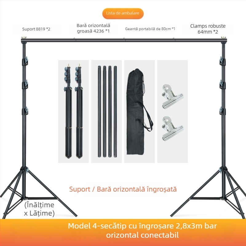 Cadru de fundal pentru fotografie de produs și îmbrăcăminte | Material: pânză | Model: cadru de fundal de tip ușă | Brand: FULIN | Potrivit pentru fotografia comercială