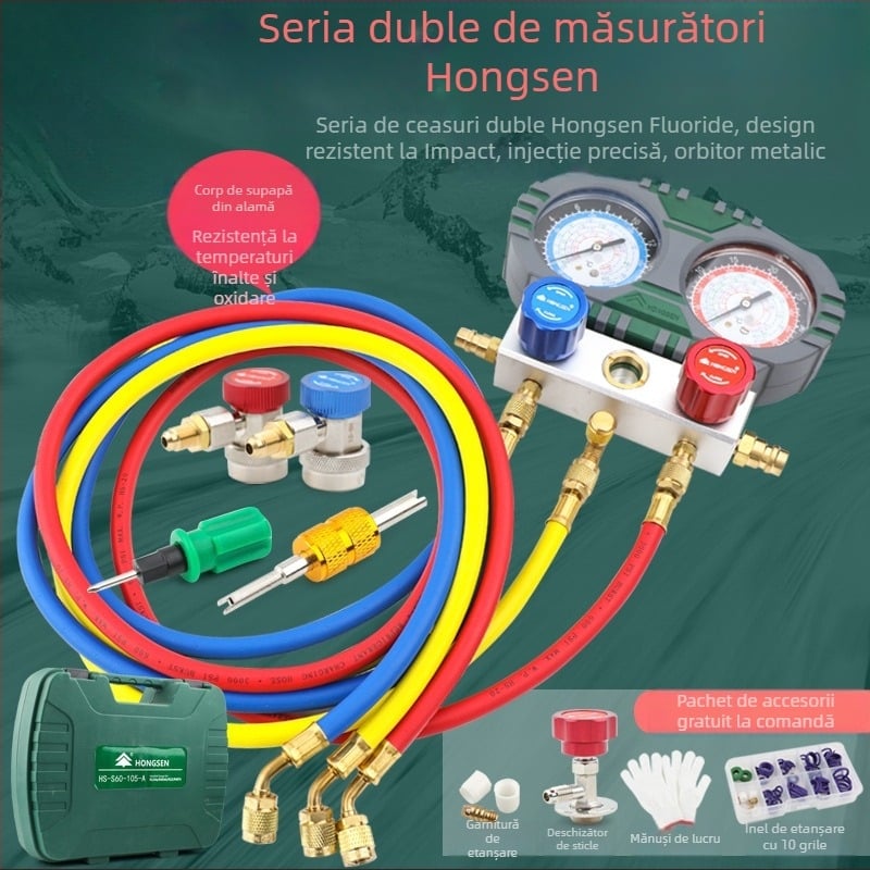 HS-S60-101-A Manometru cu diafragmă pentru climatizarea auto și refrigerantul R134A