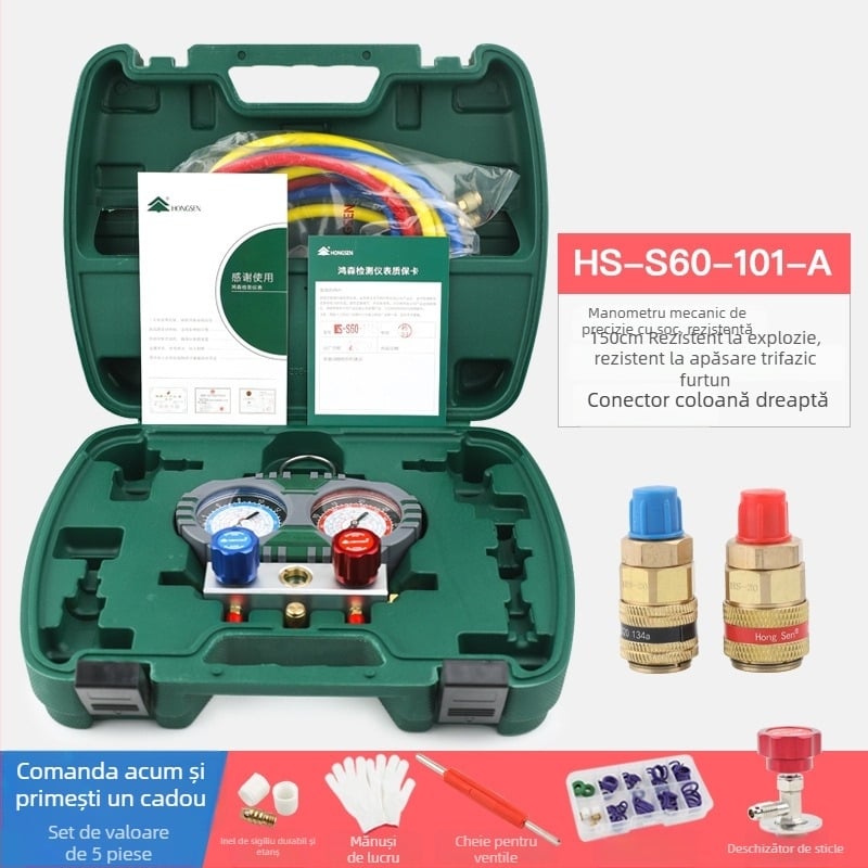 HS-S60-101-A Manometru cu diafragmă pentru climatizarea auto și refrigerantul R134A