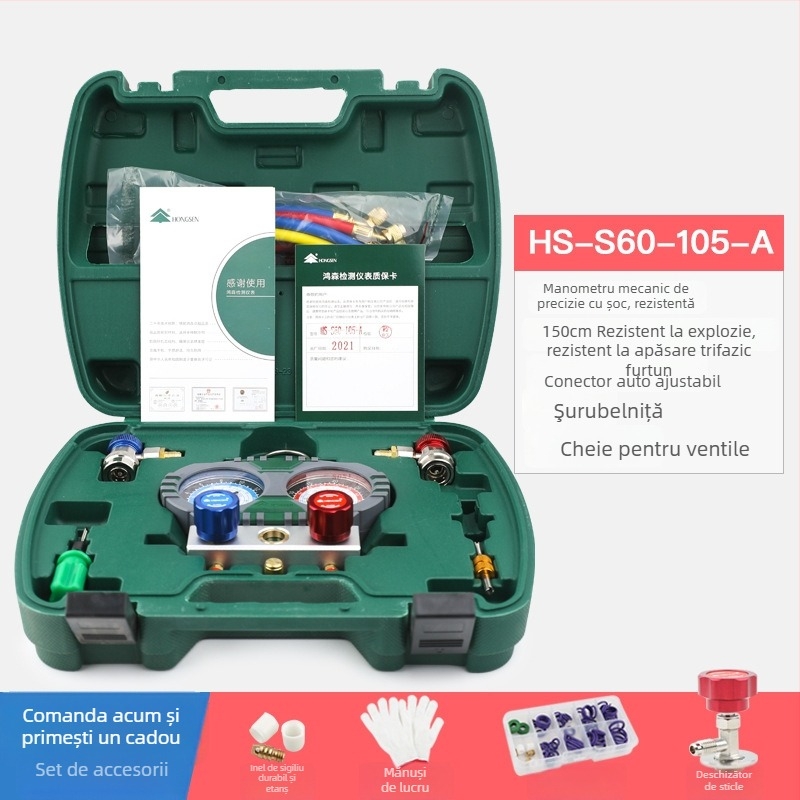 HS-S60-101-A Manometru cu diafragmă pentru climatizarea auto și refrigerantul R134A