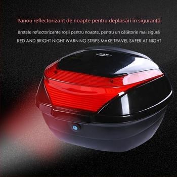 Material PP, portbagaj posterior pentru motocicletă electrică, cutie de depozitare/instrumente, design îngroșat, antișoc, potrivire universală