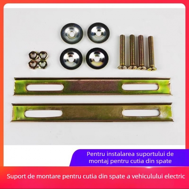 Material PP, portbagaj posterior pentru motocicletă electrică, cutie de depozitare/instrumente, design îngroșat, antișoc, potrivire universală