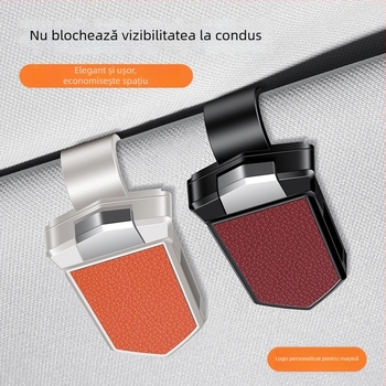 Clip pentru ochelari auto din piele PU - suport pentru ochelari de soare, în interiorul mașinii, cu personalizare disponibilă
