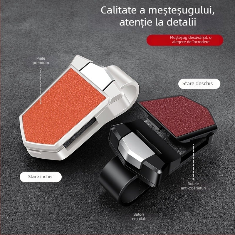 Clip pentru ochelari auto din piele PU - suport pentru ochelari de soare, în interiorul mașinii, cu personalizare disponibilă