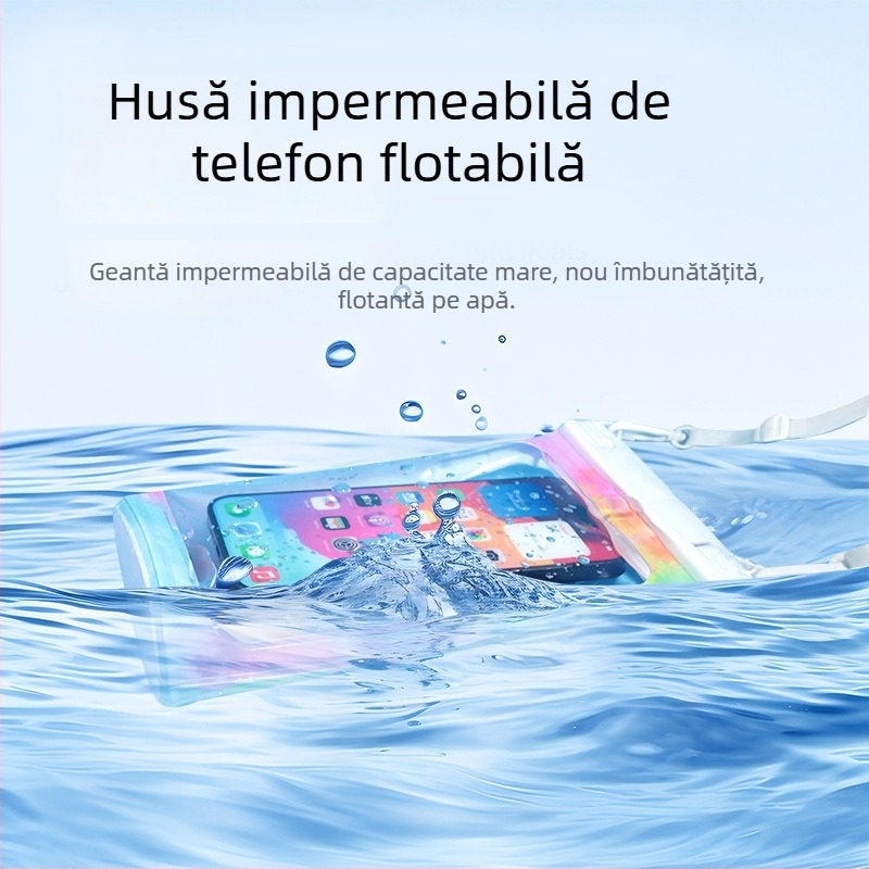 Sanhu Geantă impermeabilă pentru telefon — PVC, țesătură impermeabilă, unisex, pentru adulți, potrivită pentru plajă, rafting, scufundări și pescuit