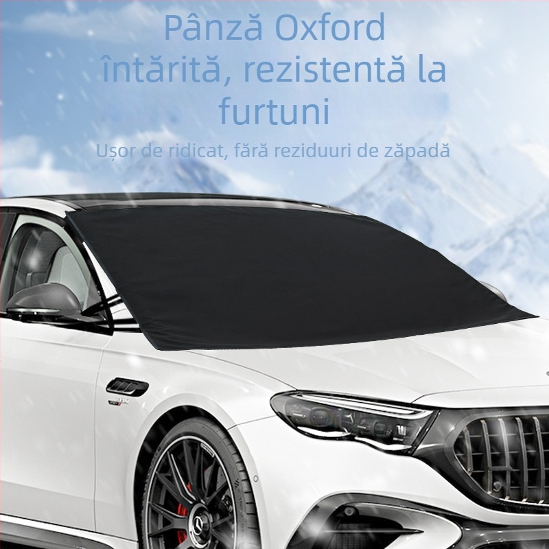 Acoperire parbriz mașină pentru zăpadă — material 600D Oxford, universal, personalizabil