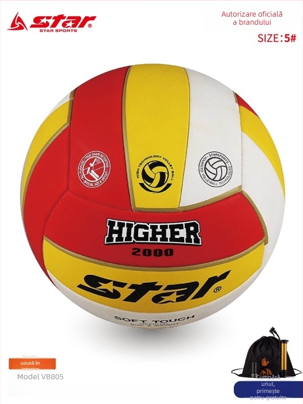 Volei de antrenament în sală, marca Star/Shida, PVC, cusută la mașină, Nr. 5