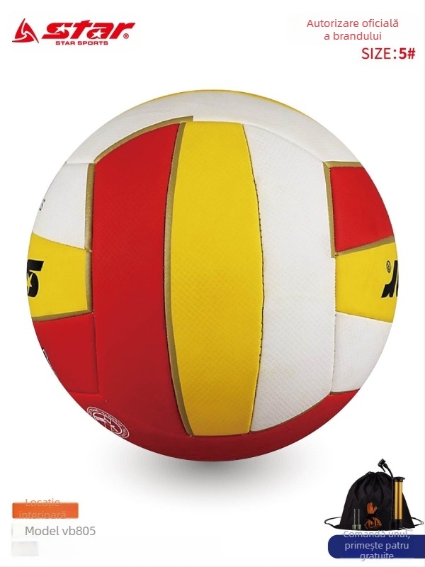 Volei de antrenament în sală, marca Star/Shida, PVC, cusută la mașină, Nr. 5