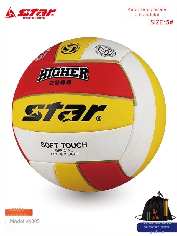 Volei de antrenament în sală, marca Star/Shida, PVC, cusută la mașină, Nr. 5